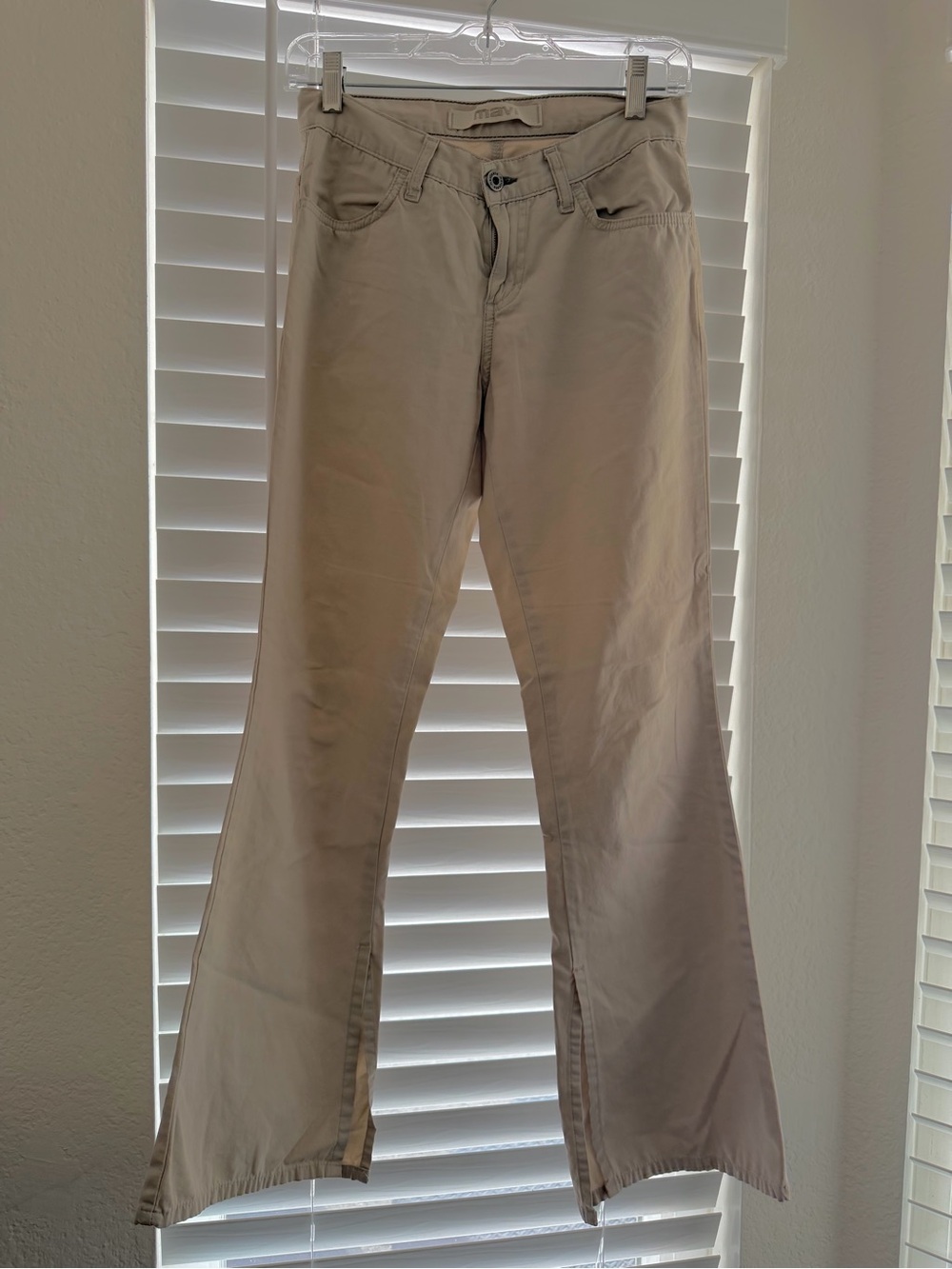 VTG Y2K Mavi Michelle Low Rise Flare Pants Split Hem 100% Cotton
